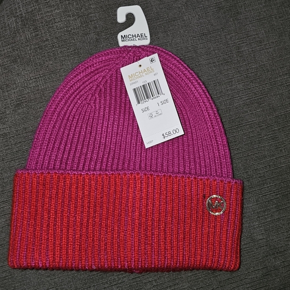 Michael Kors Women's colorblocked Plaited Fisherman Rib Cuff Beanie Win… - Picture 11 of 11
